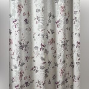 DKNY Jasper Floral Microsculpt Fabric Shower Curtain 72" x 72" Gray Burgundy